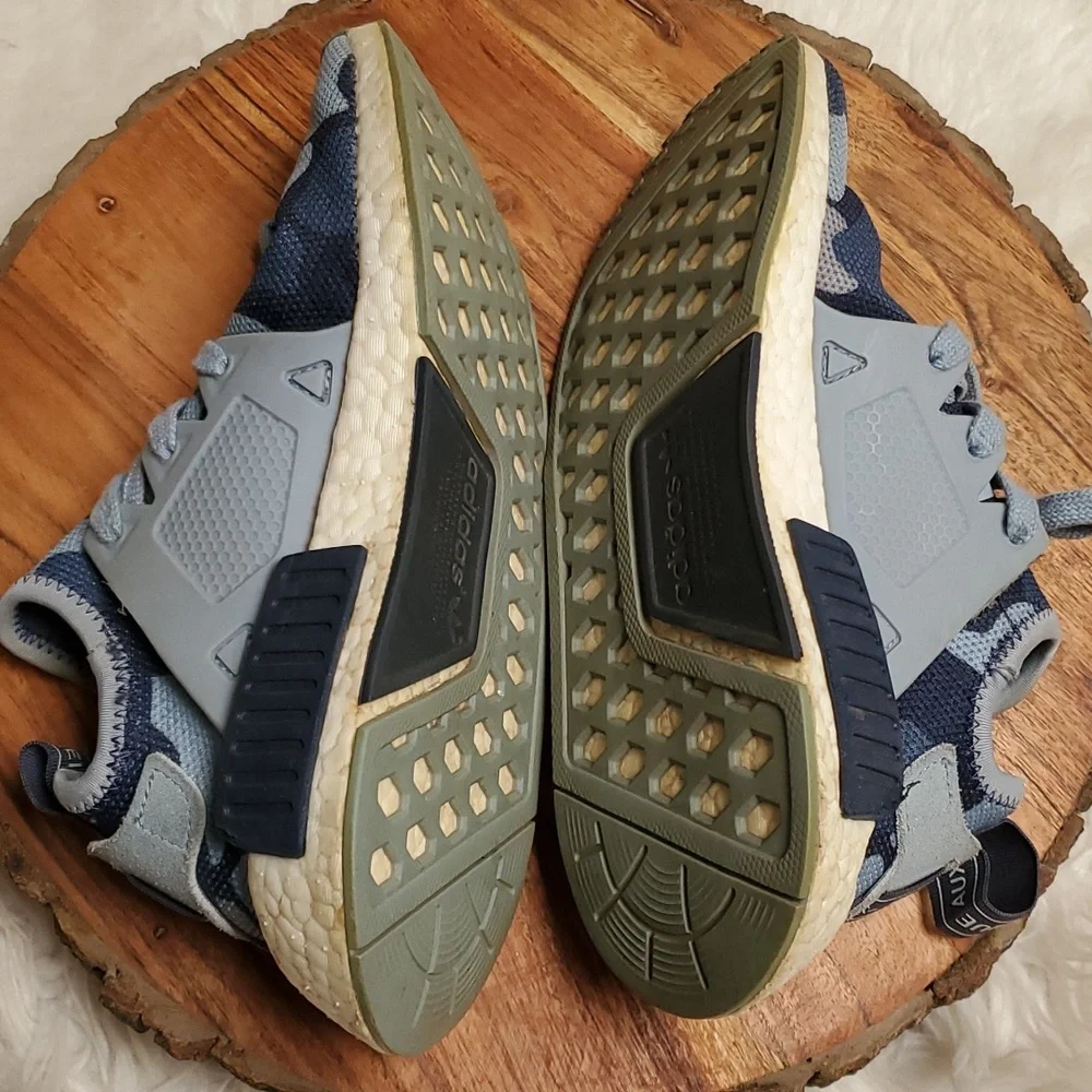 Adidas NMD XR1 Blue Camo Sneakers Size 6